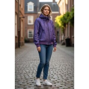 Small divided Purple Windbreaker Jacket